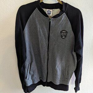 Reno FC 1868 Gray and Black Full Zip Sweater Men's- L